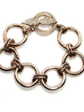 Victoria's Secret Angel Wings Chain Rose Gold Plated Bracelet Toggle